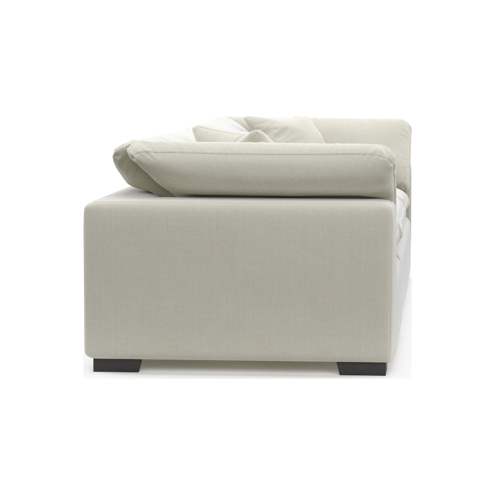 plush white sofa   