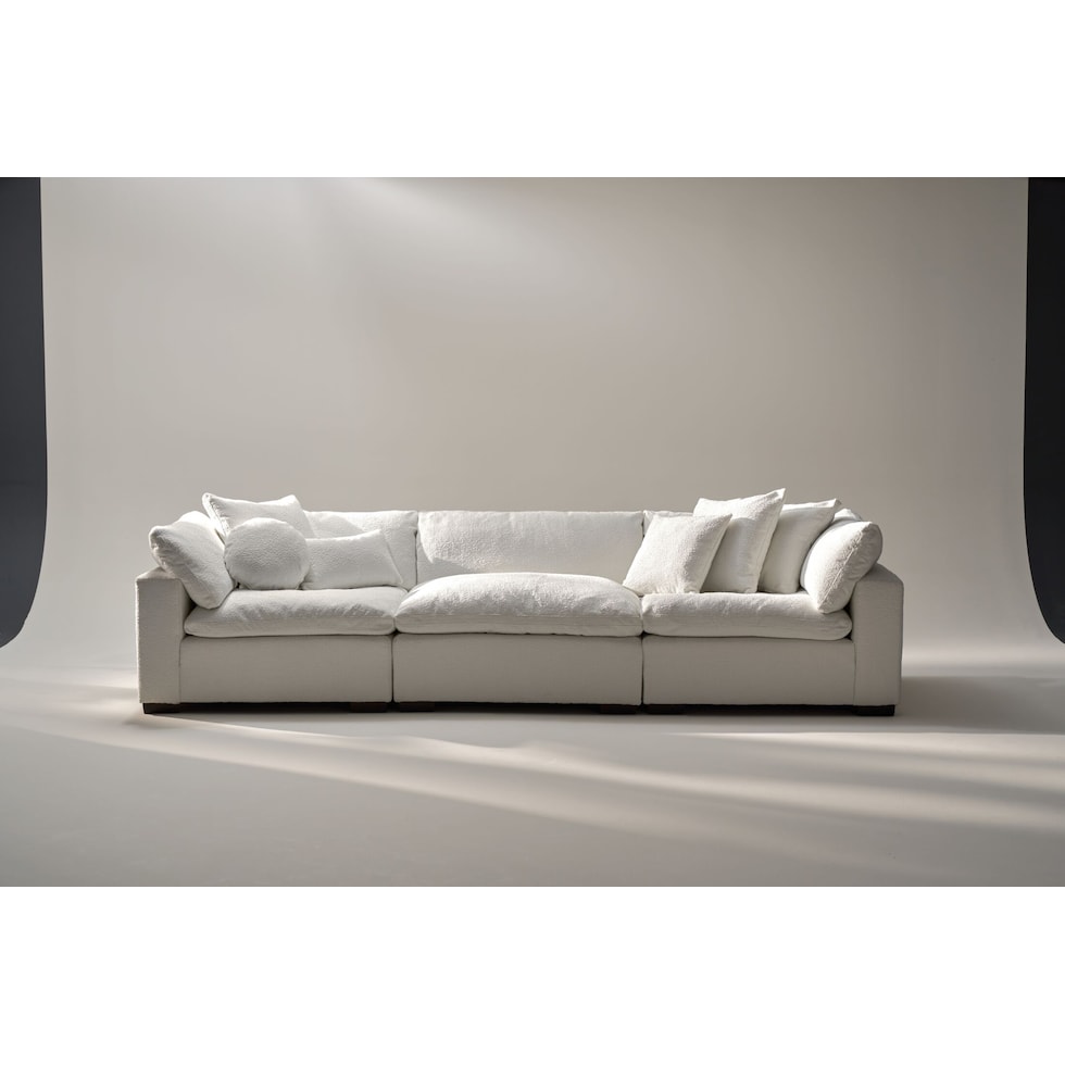 plush white sofa   