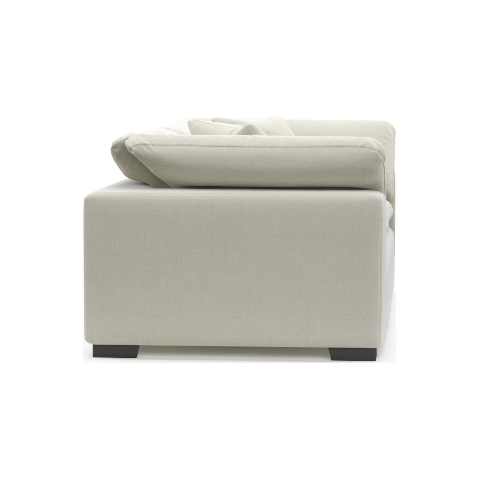 plush white sofa   