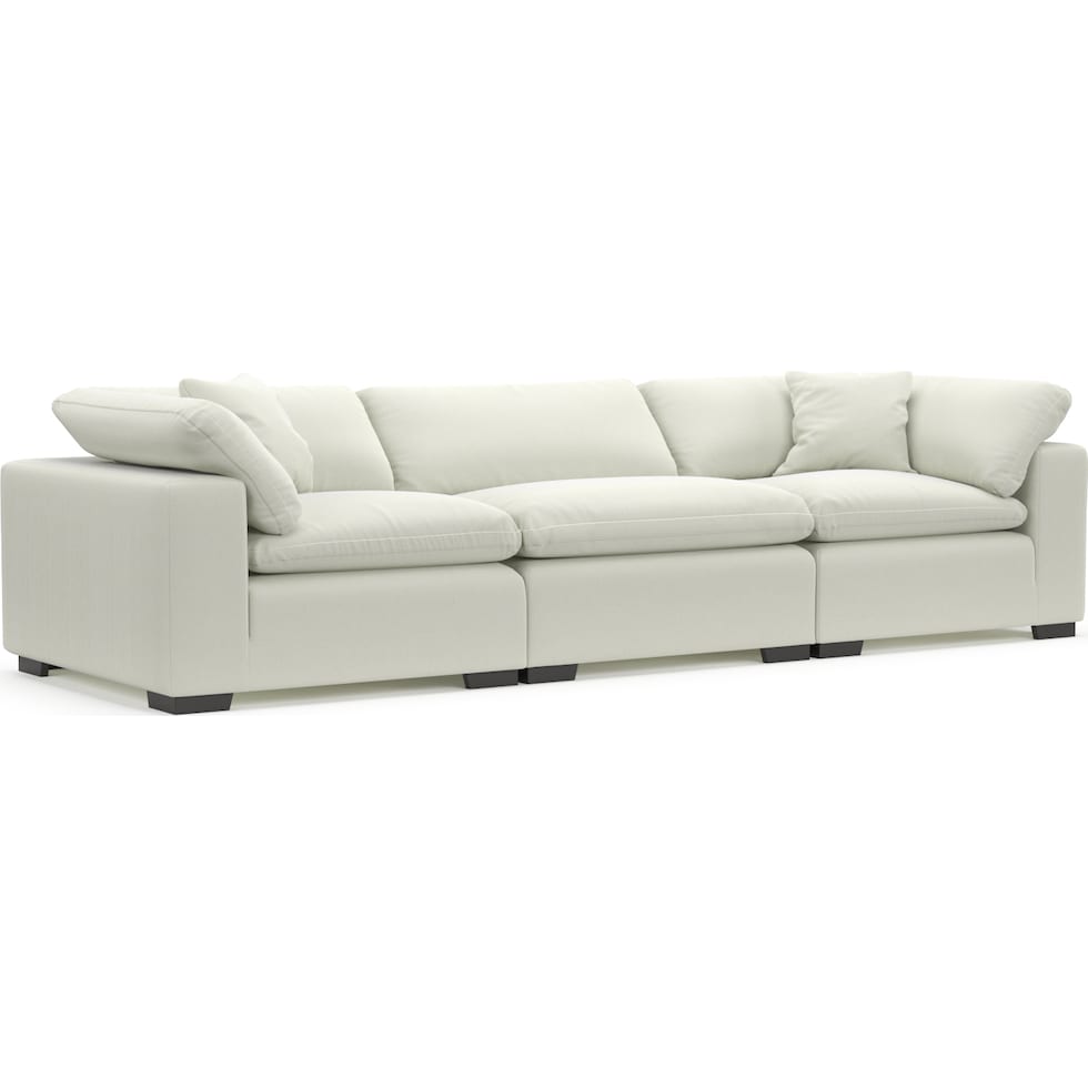 plush white sofa   