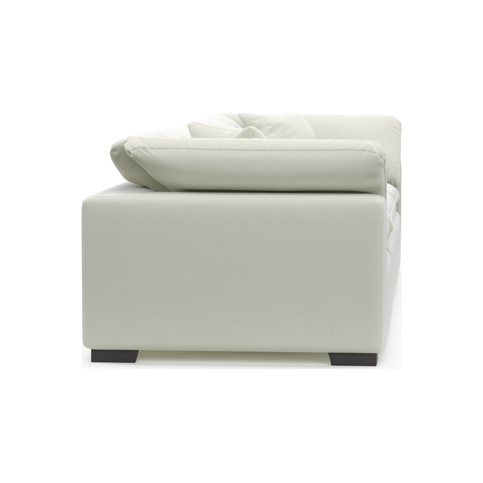 plush white sofa   