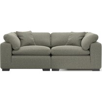 plush white sofa   