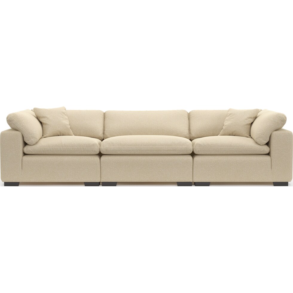 plush white sofa   
