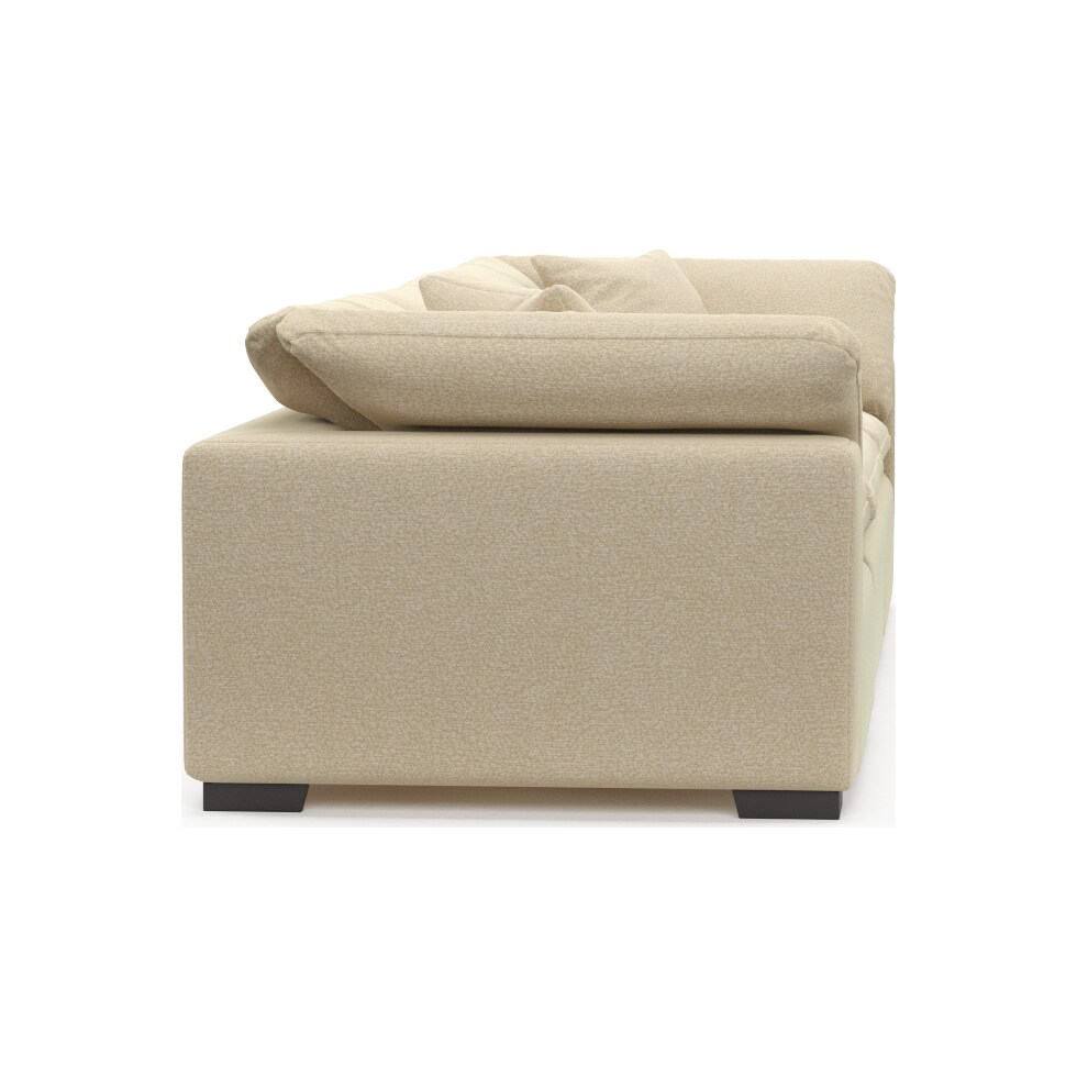plush white sofa   