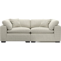 plush white sofa   