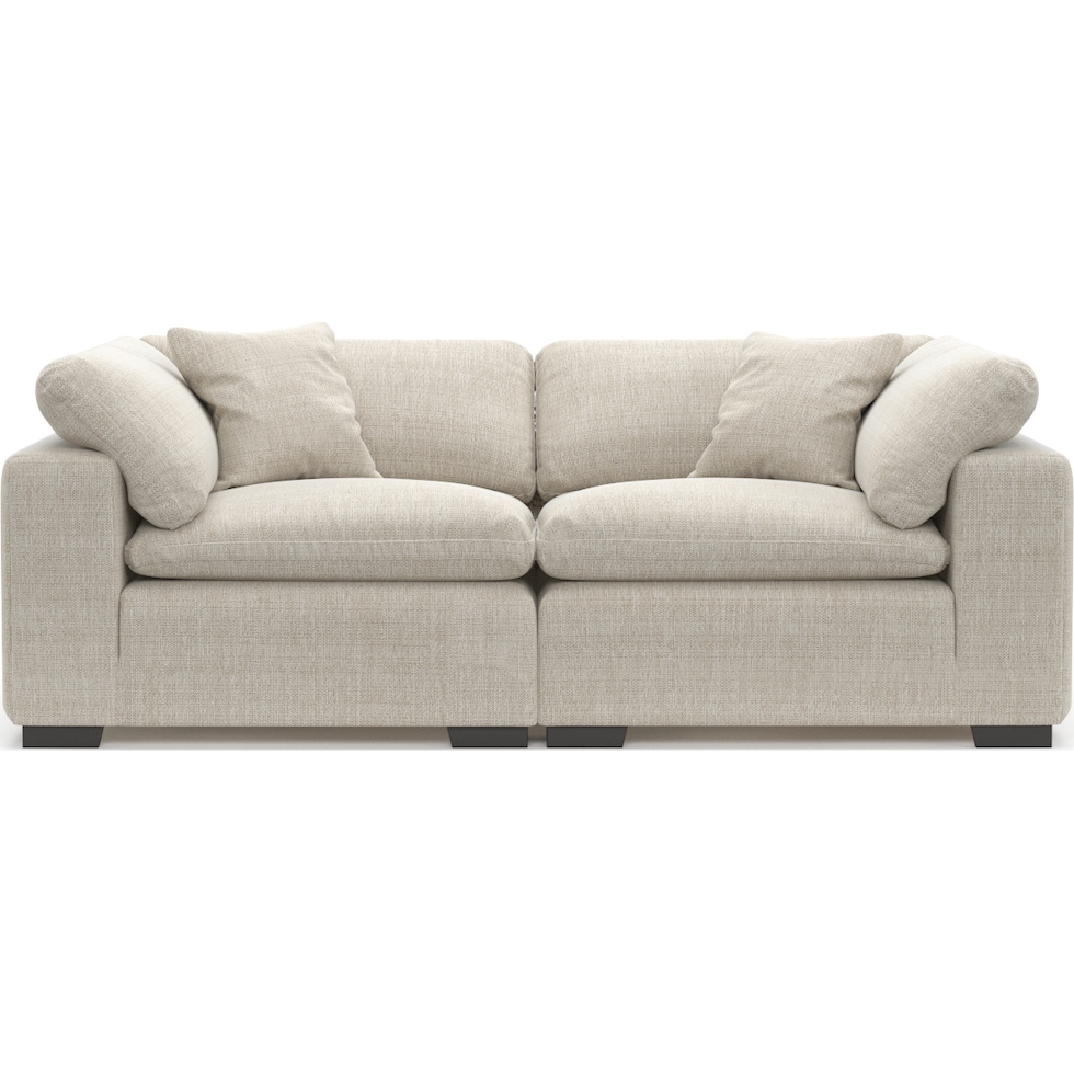 plush white sofa   