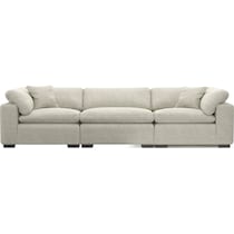 plush white sofa   