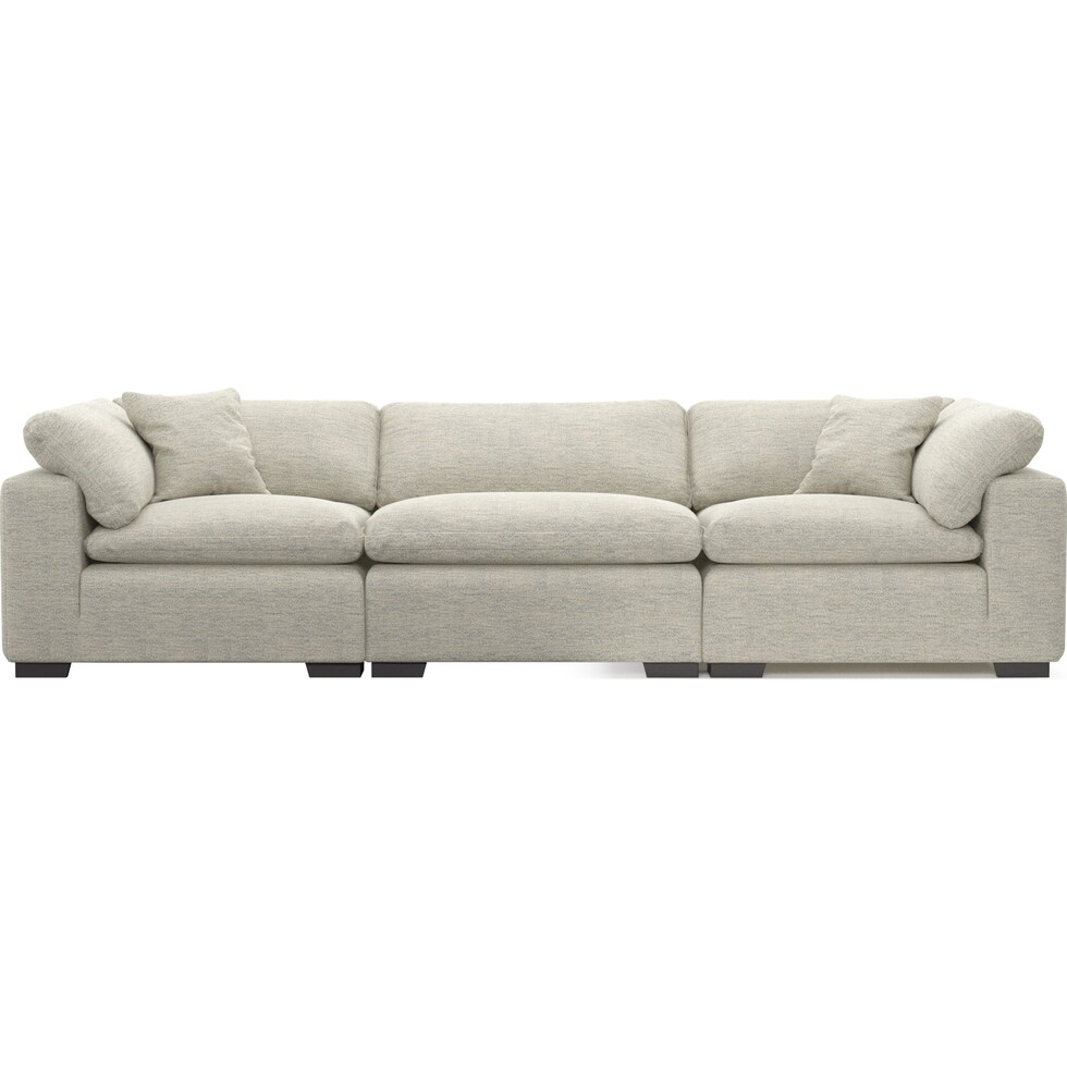 plush white sofa   