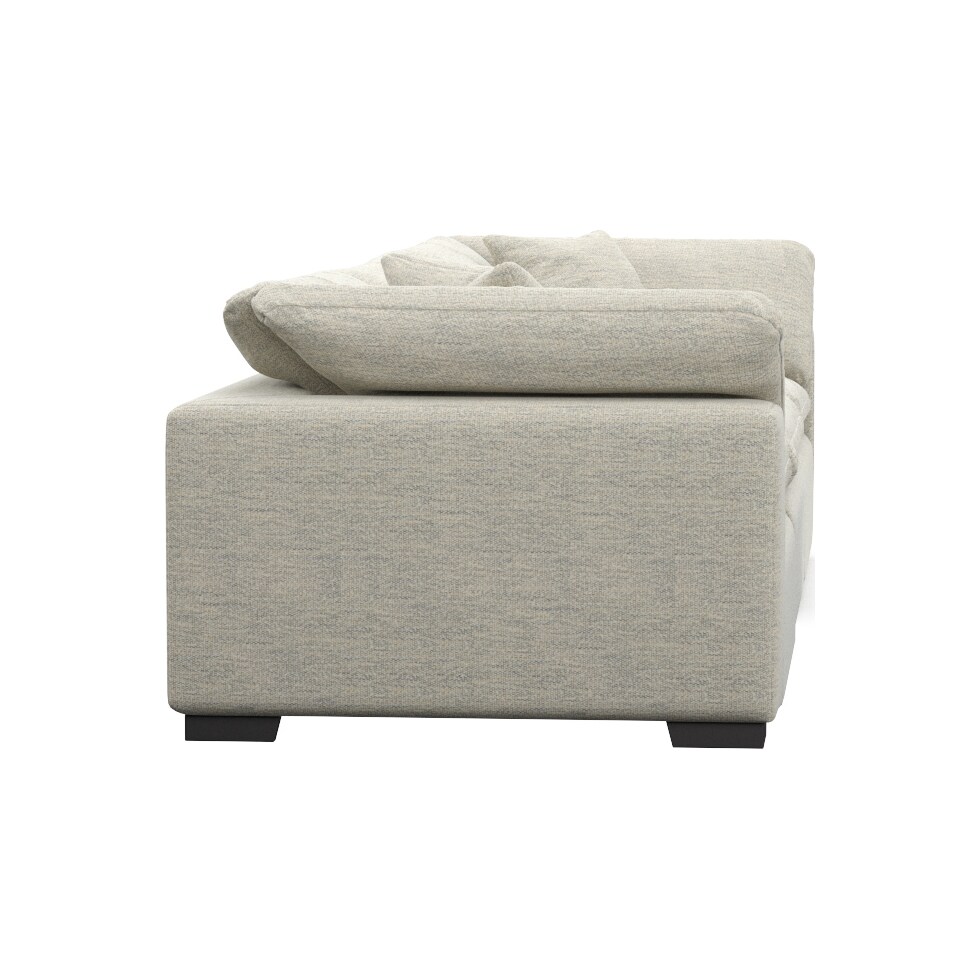 plush white sofa   