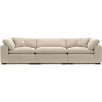 plush white sofa   
