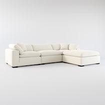 plush white sofa   