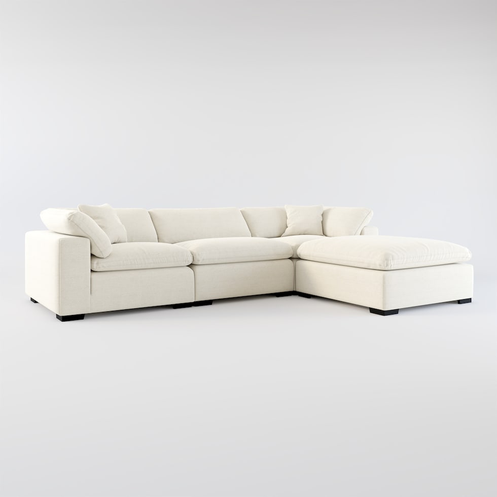plush white sofa   