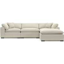 plush white sofa   
