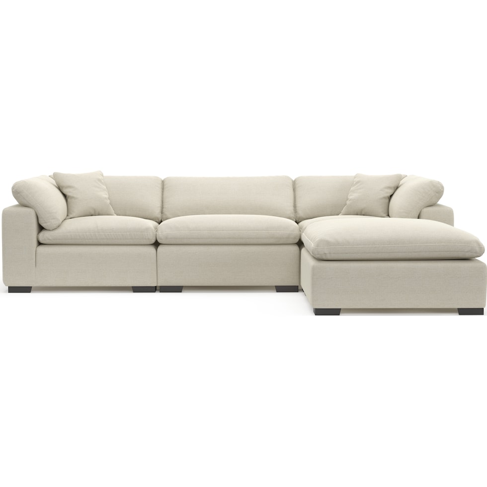 plush white sofa   