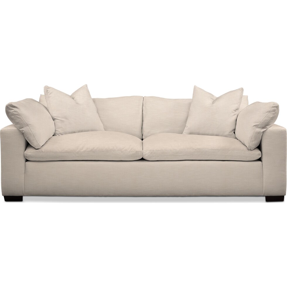 plush white sofa   