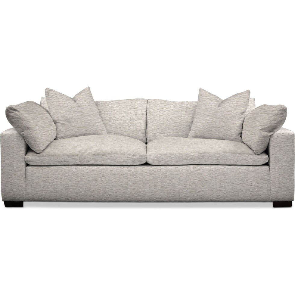 plush white sofa   