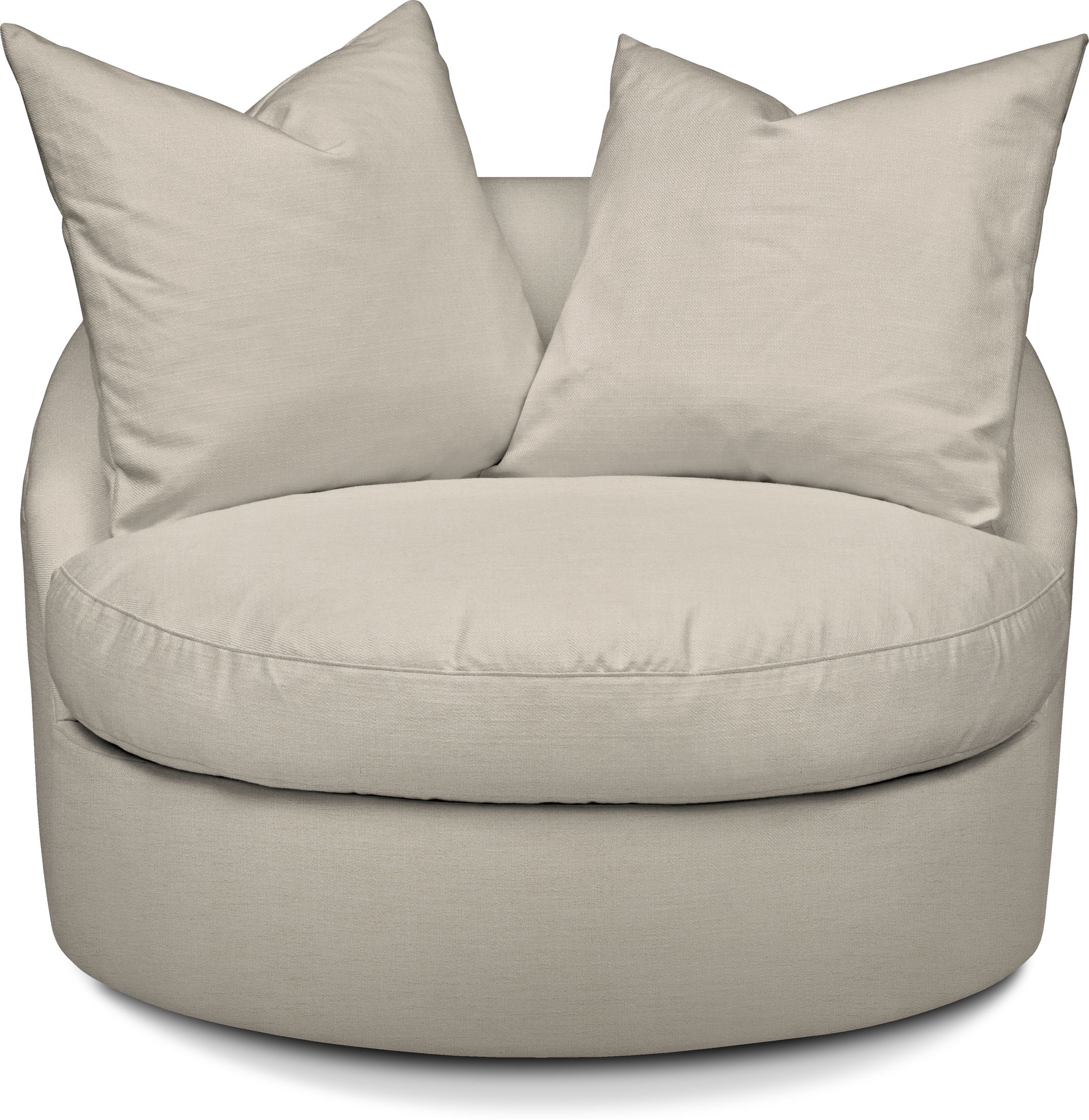 Plush Swivel Chair Curious Pearl Value City Furniture