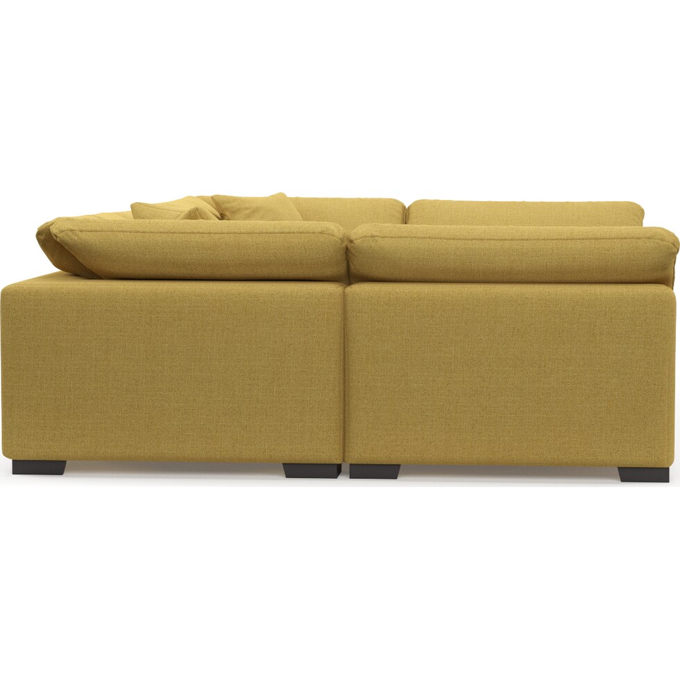 plush yellow sectional   