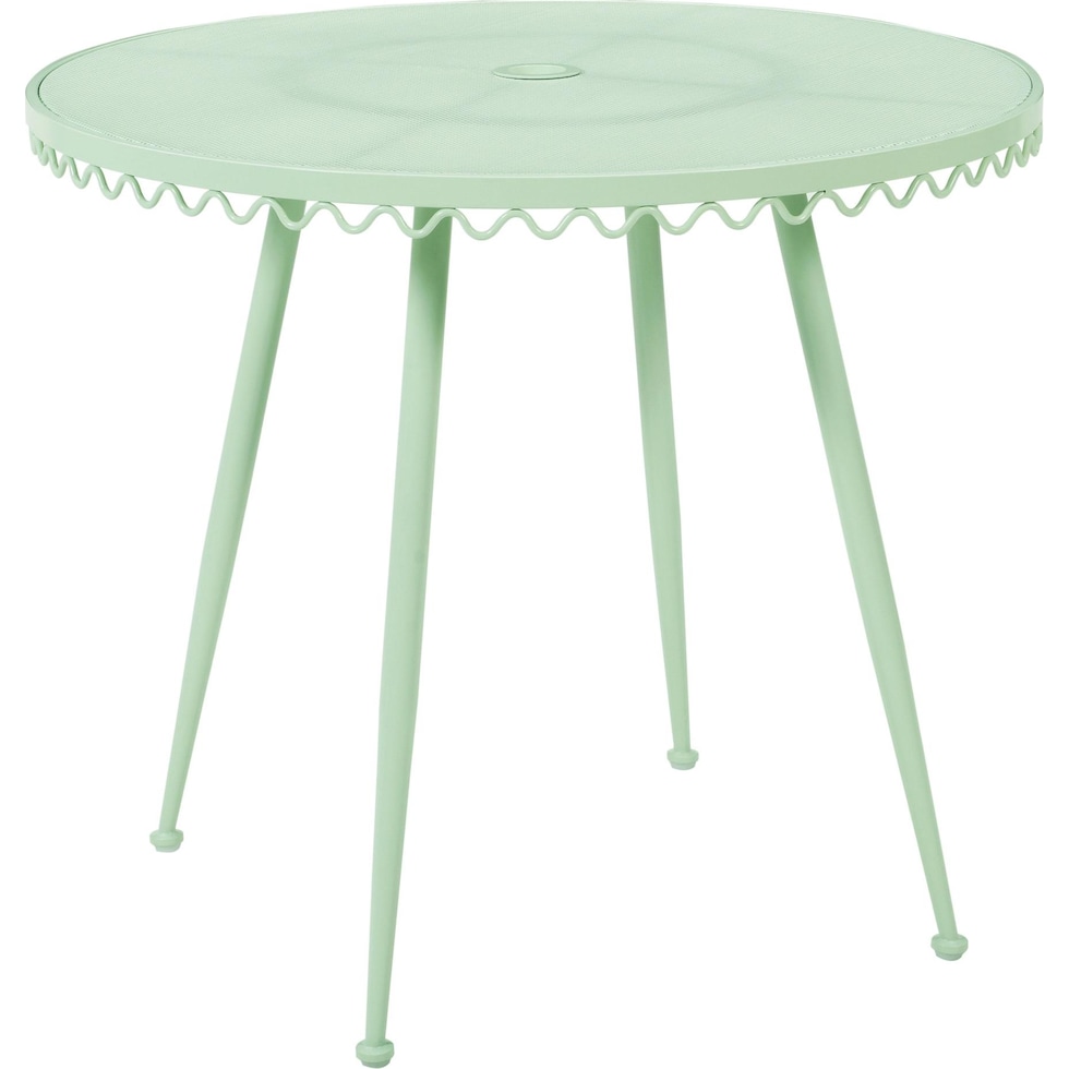 plymouth green outdoor dining table   