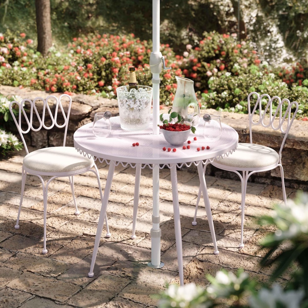 plymouth pink outdoor dining chair   