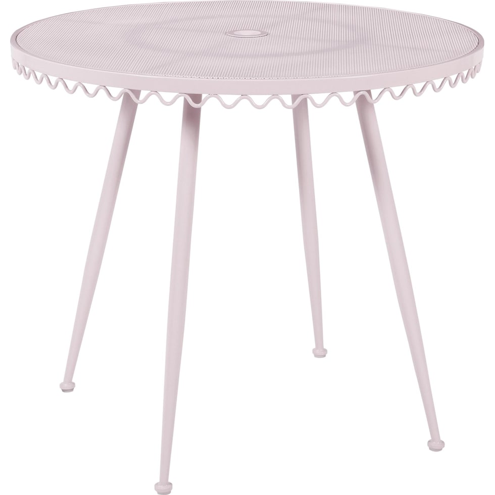 plymouth pink outdoor dining table   