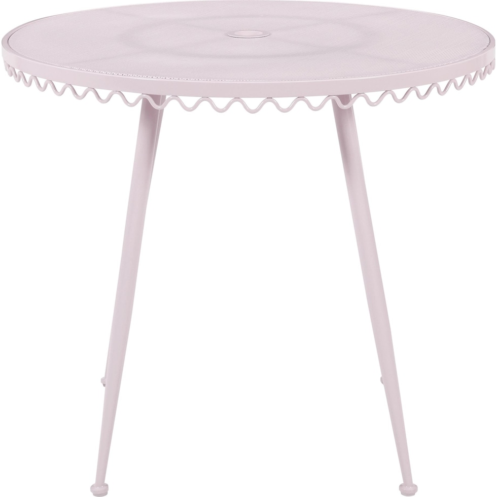 plymouth pink outdoor dining table   
