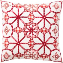 poinsettia red accent pillow   