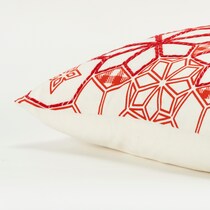 poinsettia red accent pillow   