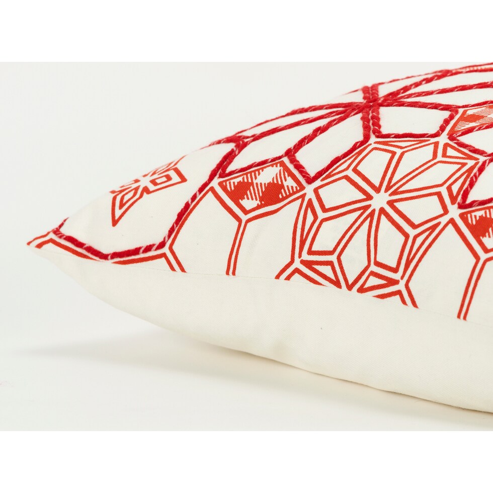 poinsettia red accent pillow   