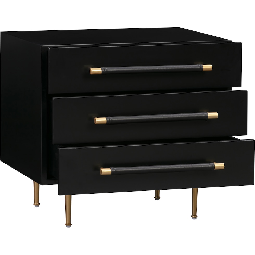 pollux black nightstand   