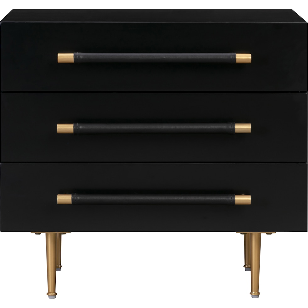 pollux black nightstand   