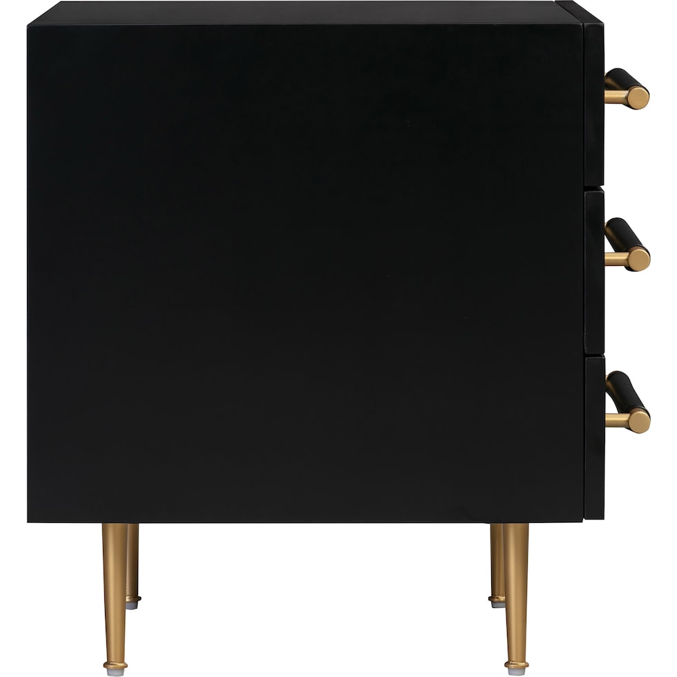 pollux black nightstand   