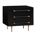 pollux black nightstand   