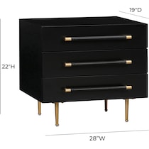 pollux black nightstand   