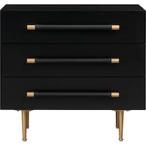 pollux black nightstand   