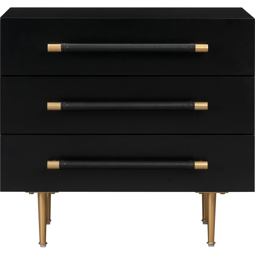 pollux black nightstand   