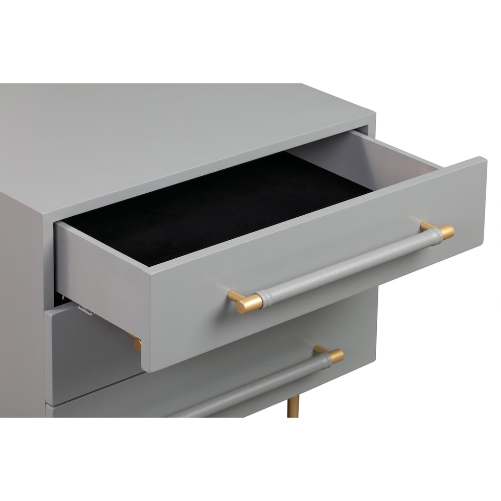 pollux gray nightstand   