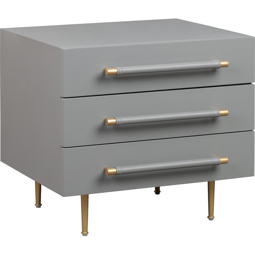 pollux gray nightstand   