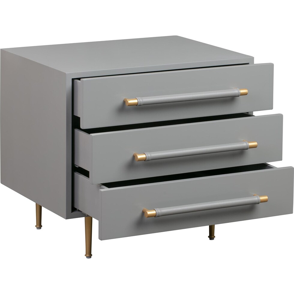 pollux gray nightstand   