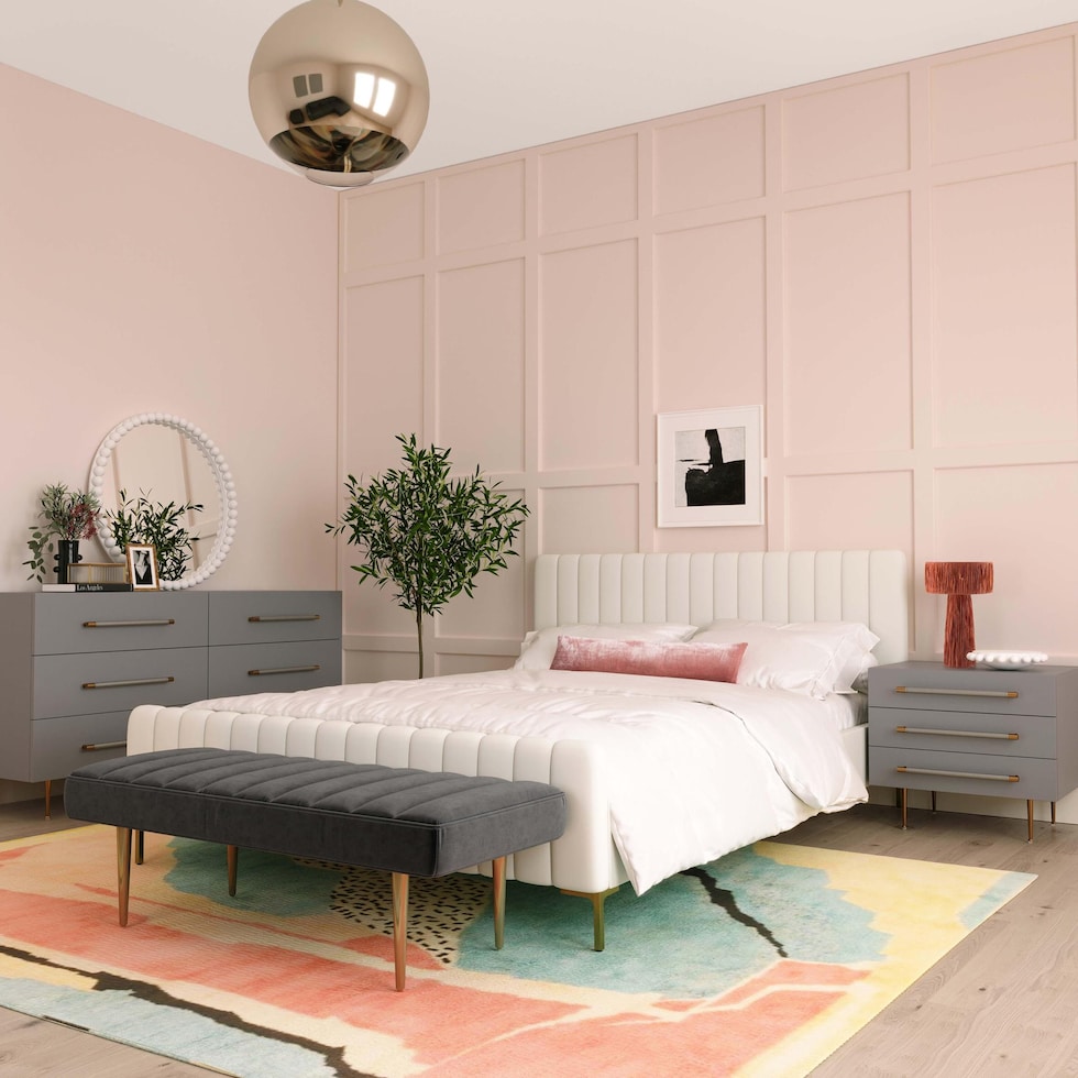 pollux gray nightstand   