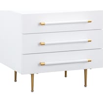 pollux white nightstand   