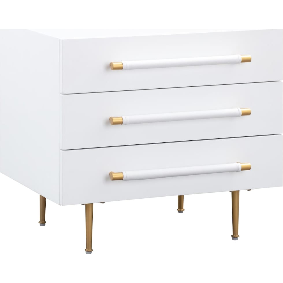 pollux white nightstand   