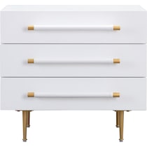 pollux white nightstand   
