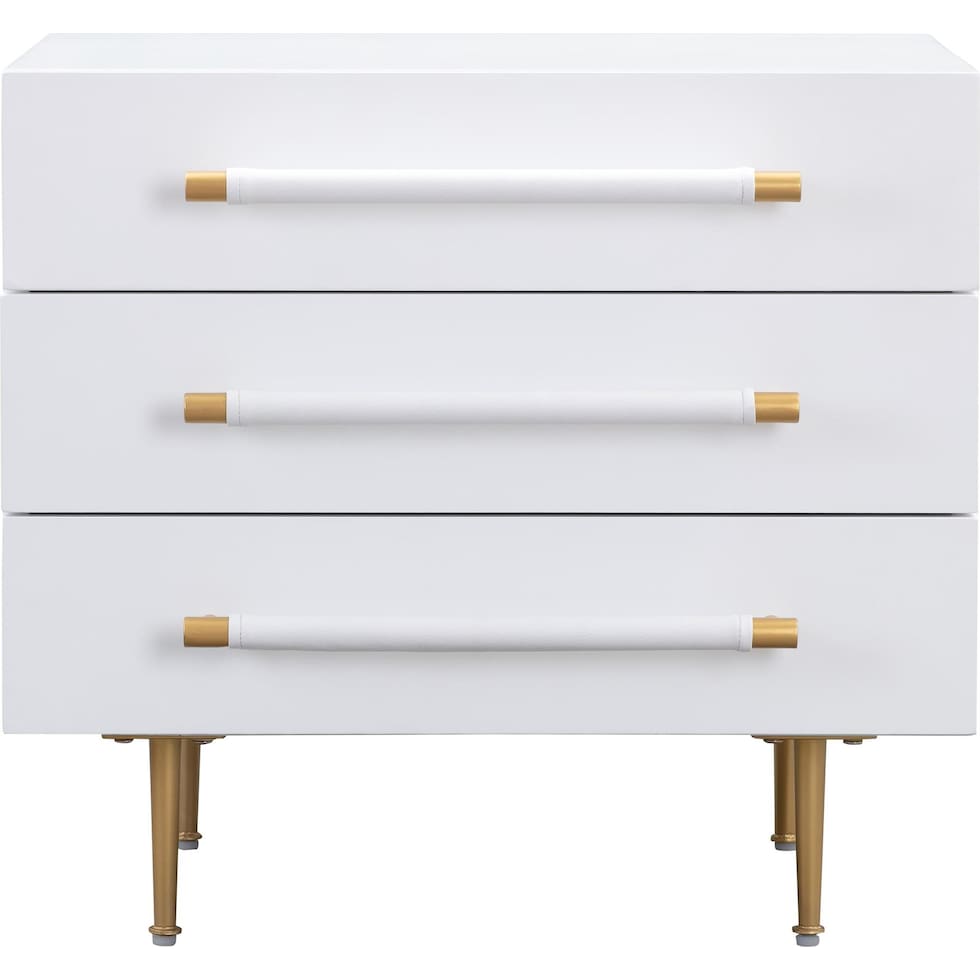 pollux white nightstand   