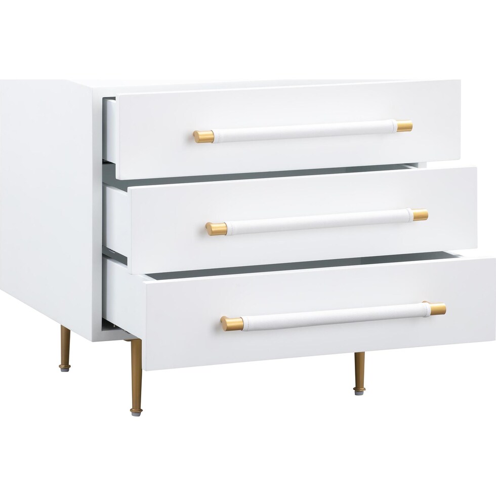 pollux white nightstand   