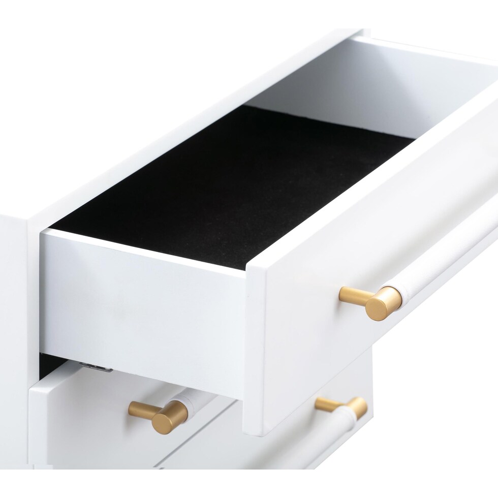 pollux white nightstand   