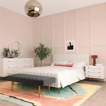 pollux white nightstand   