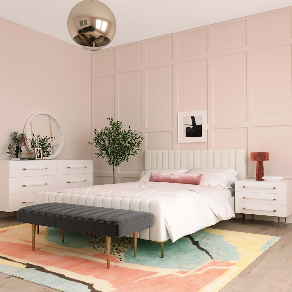 pollux white nightstand   