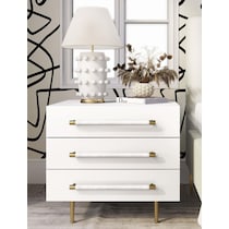 pollux white nightstand   