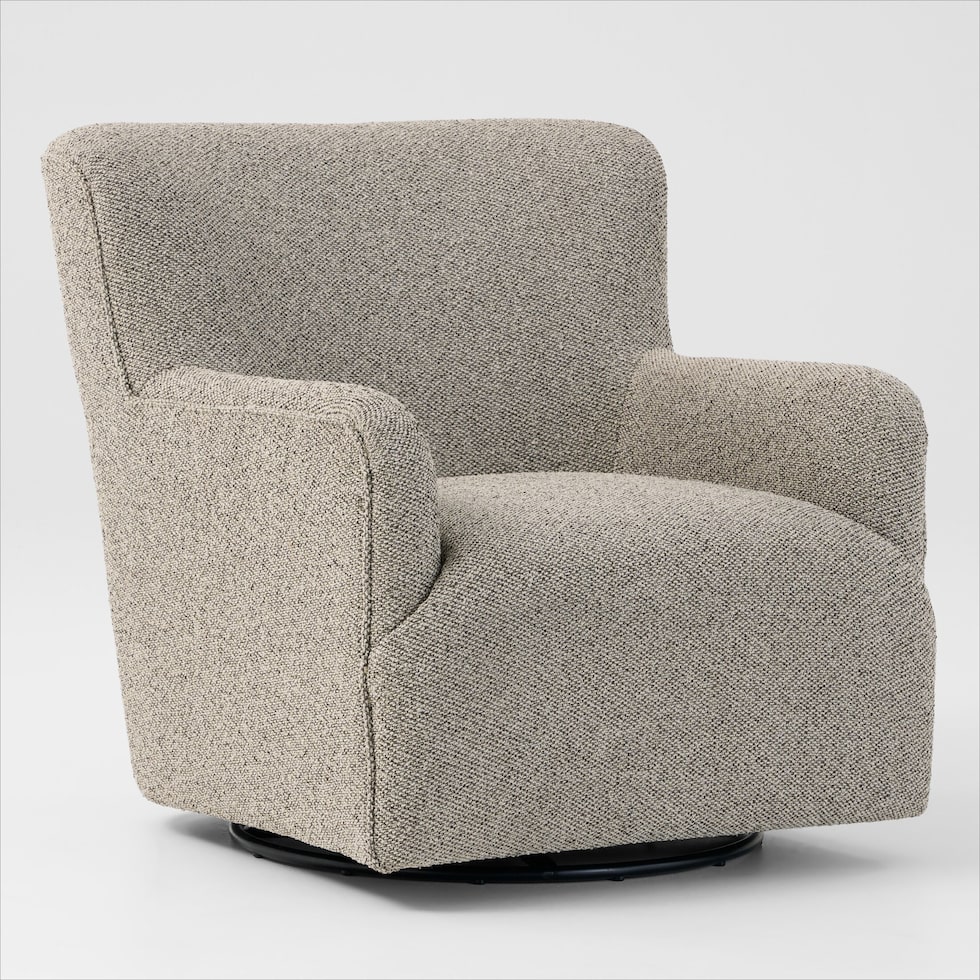 polly dark brown swivel chair   